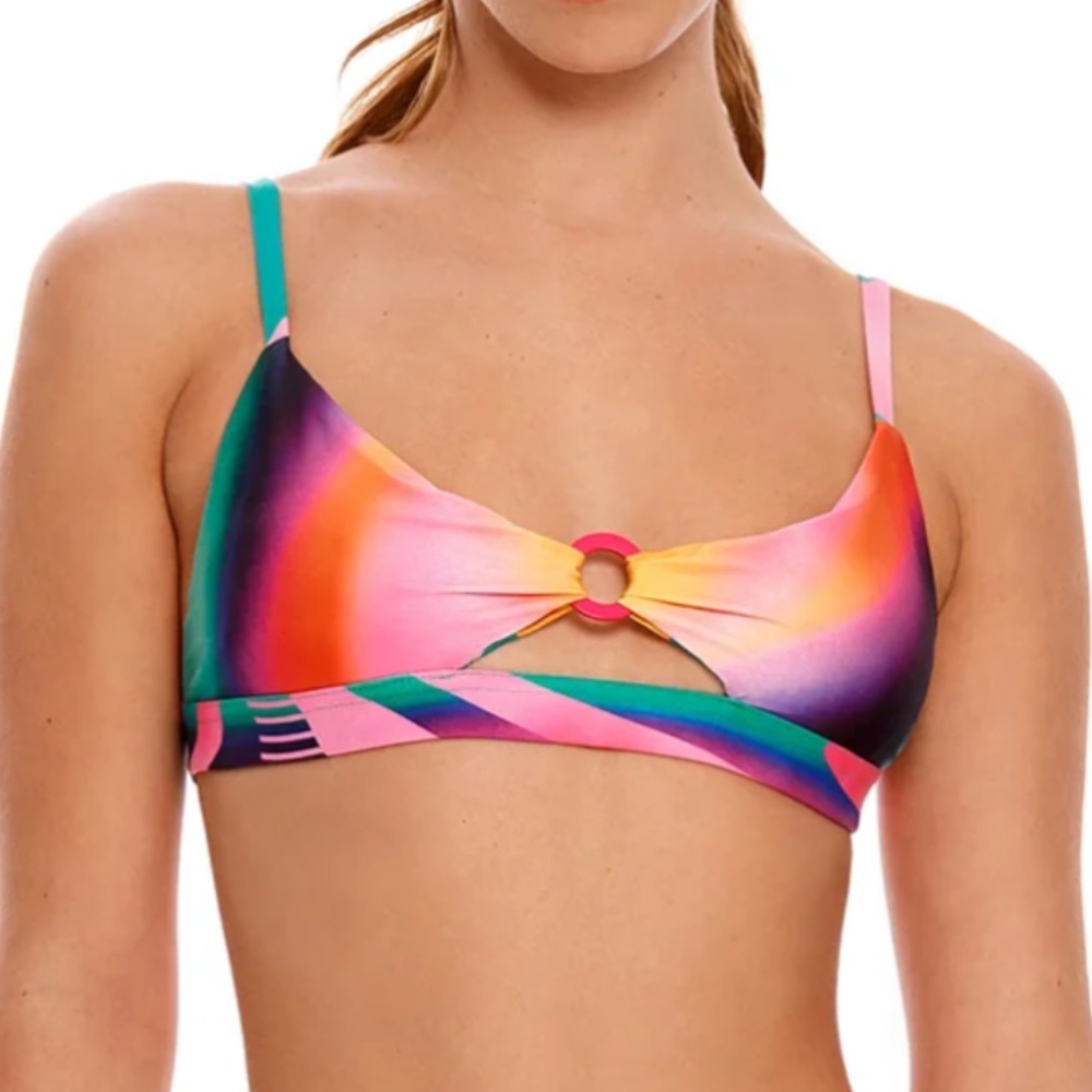 Agua Bendita Colorful Bikini Top - Size M Bralette - VINI PEGGY TOP